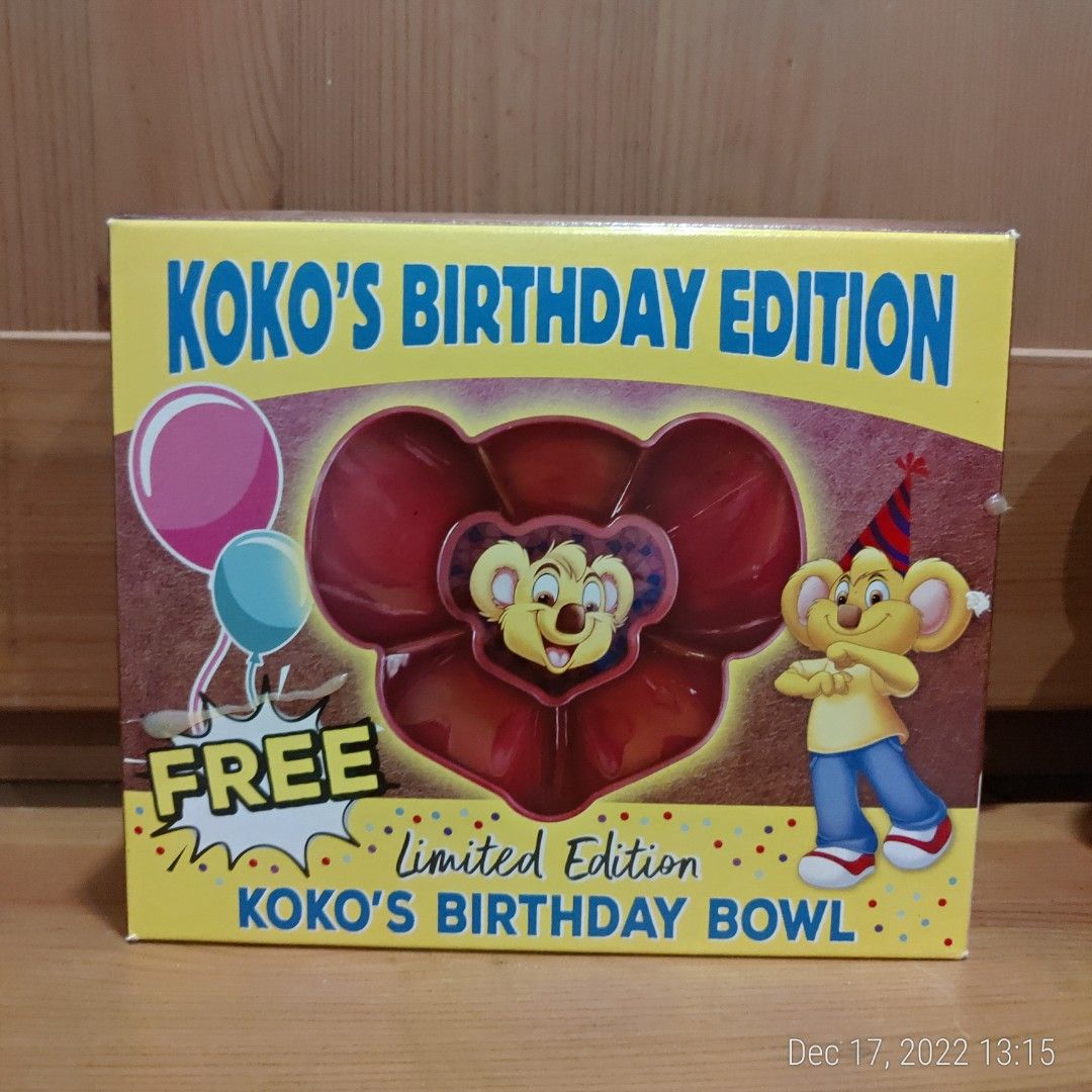 NESTLE KOKO KRUNCH LIMITED EDITION KOKO'S BIRTHDAY BOWL, Hobbies & Toys ...