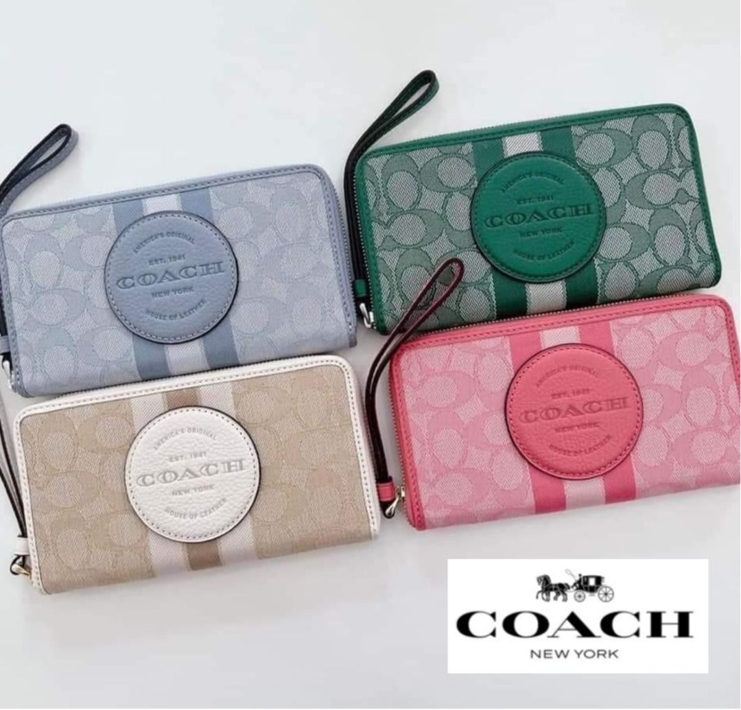 Striped coach wallets for women store