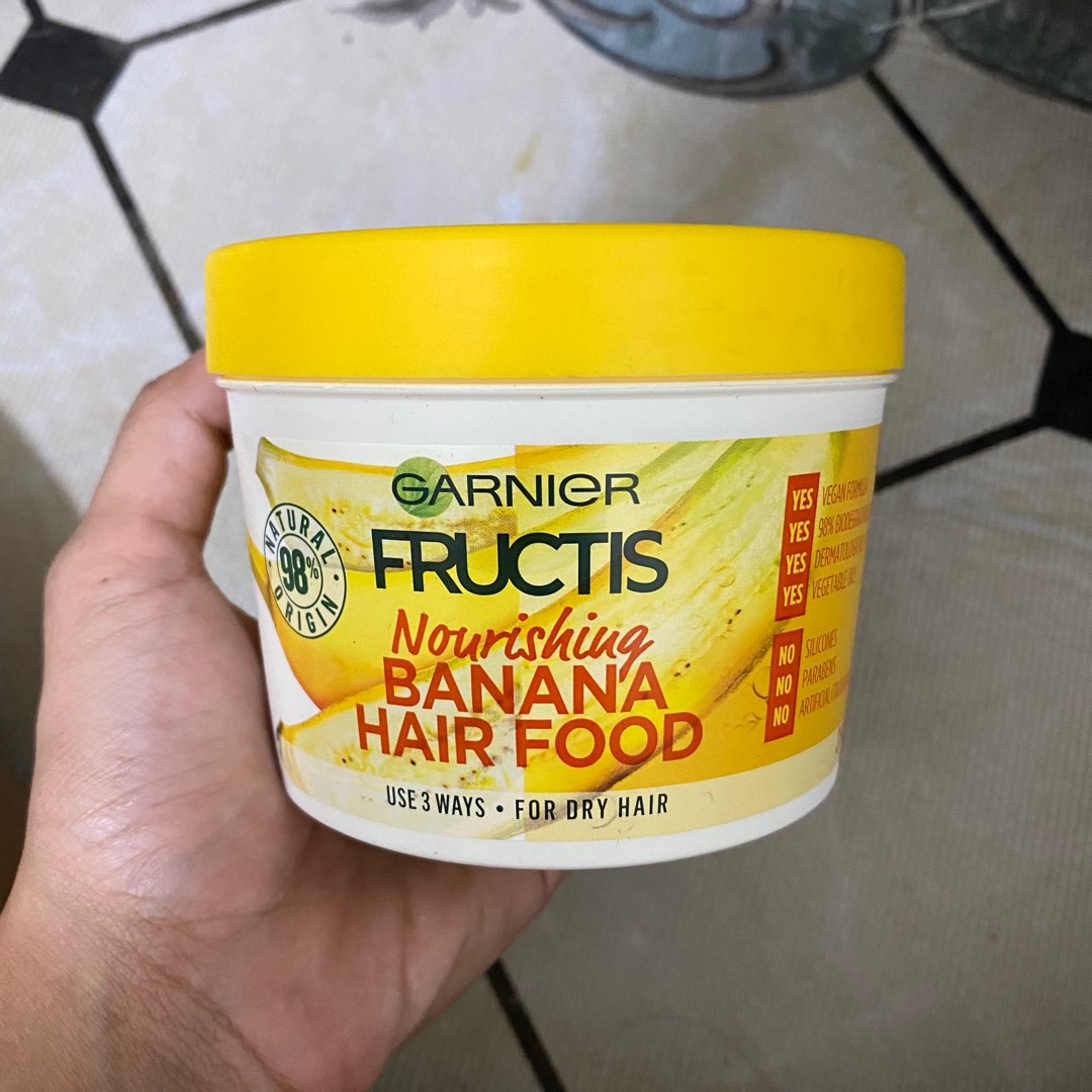 New! Garnier banana hair mask for dry hair, Kesehatan & Kecantikan