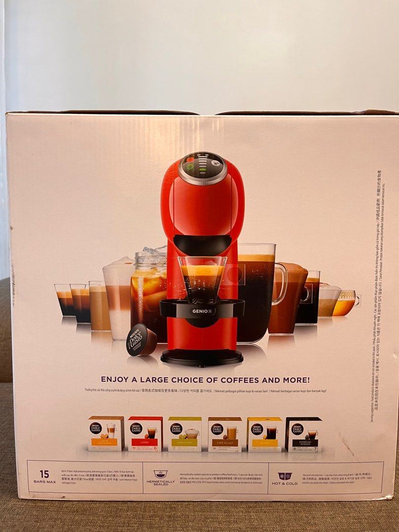 (New) Nescafe Dolce Gusto Genio S Plus Automatic Coffee Machine Red