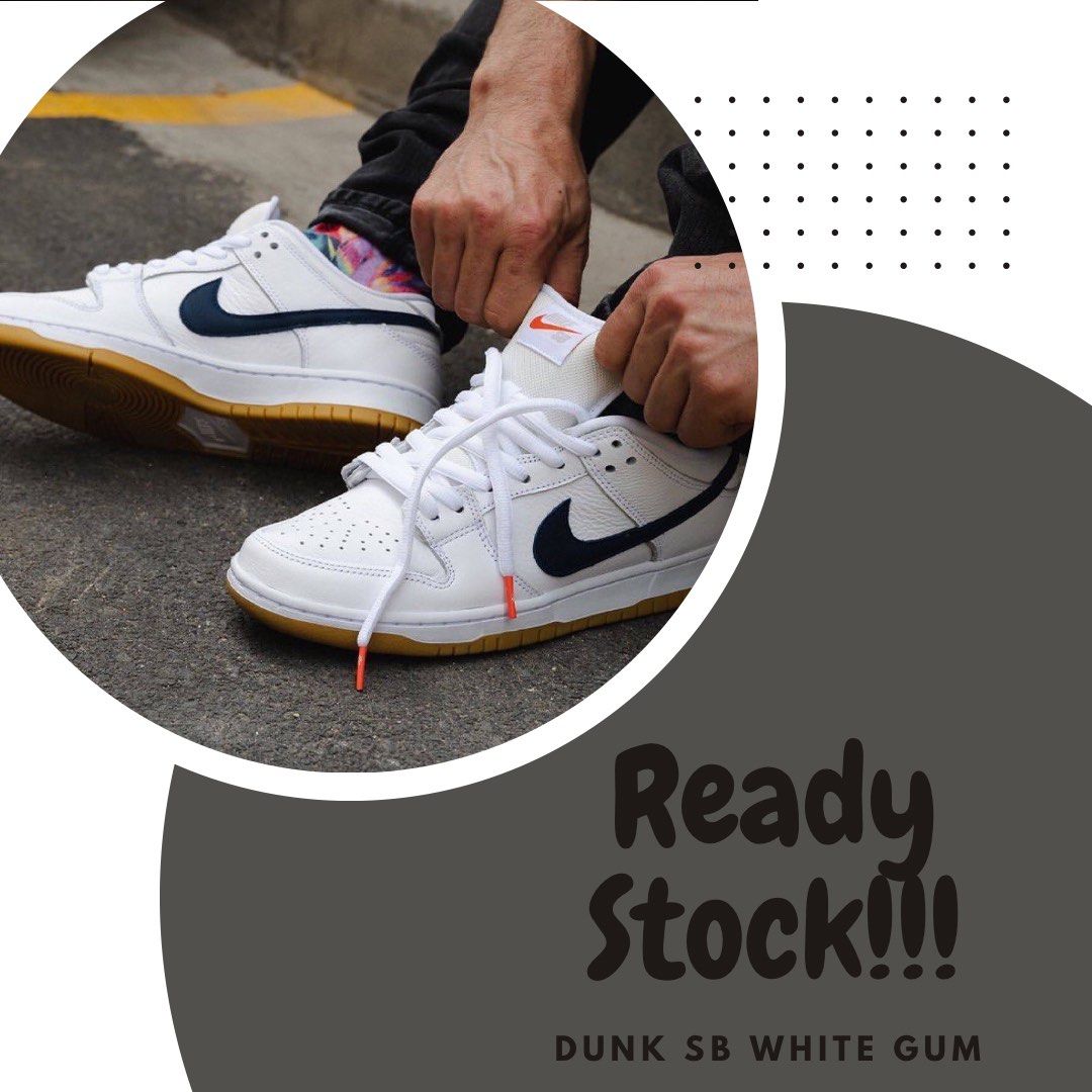 Nike dunk store white gum