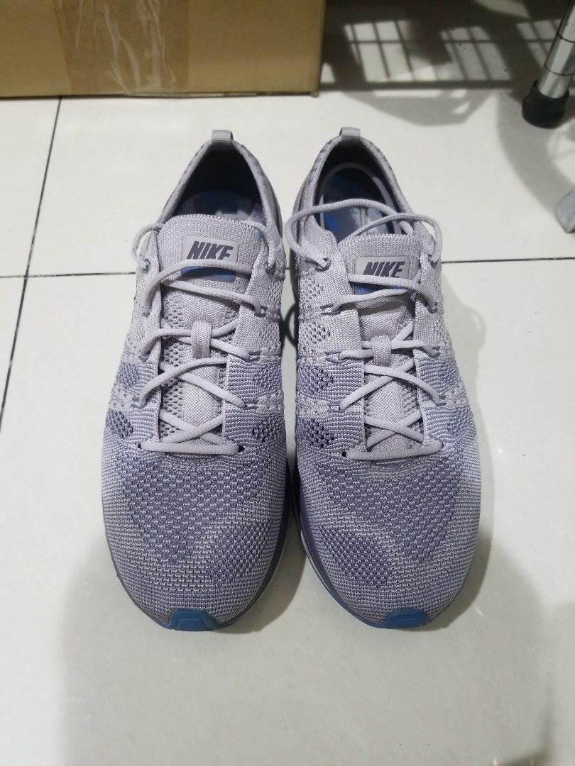 Nike flyknit hotsell trainer grey blue