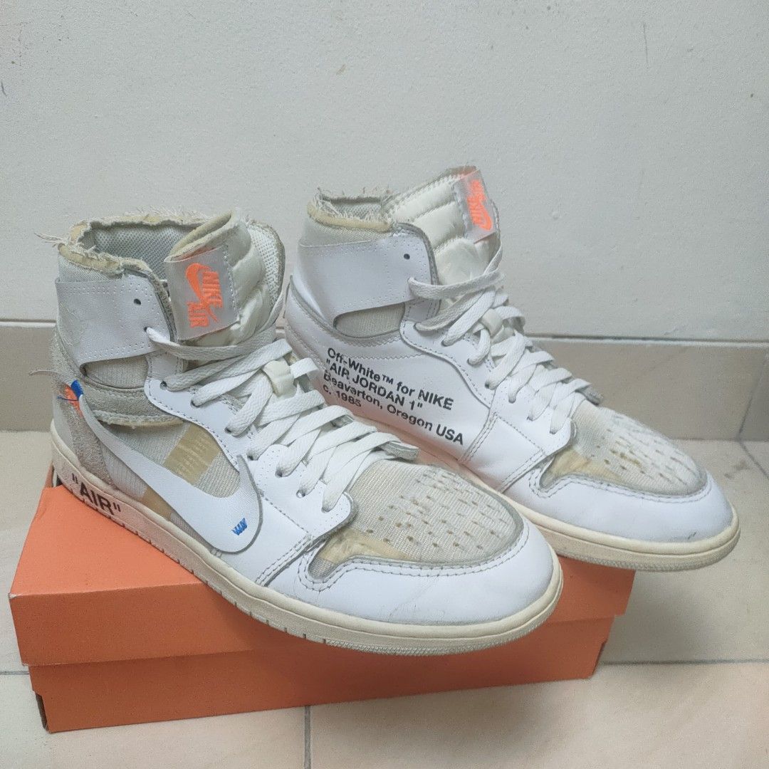 Nike Jordan retro high OG X Offwhite, Fesyen Pria, Sepatu