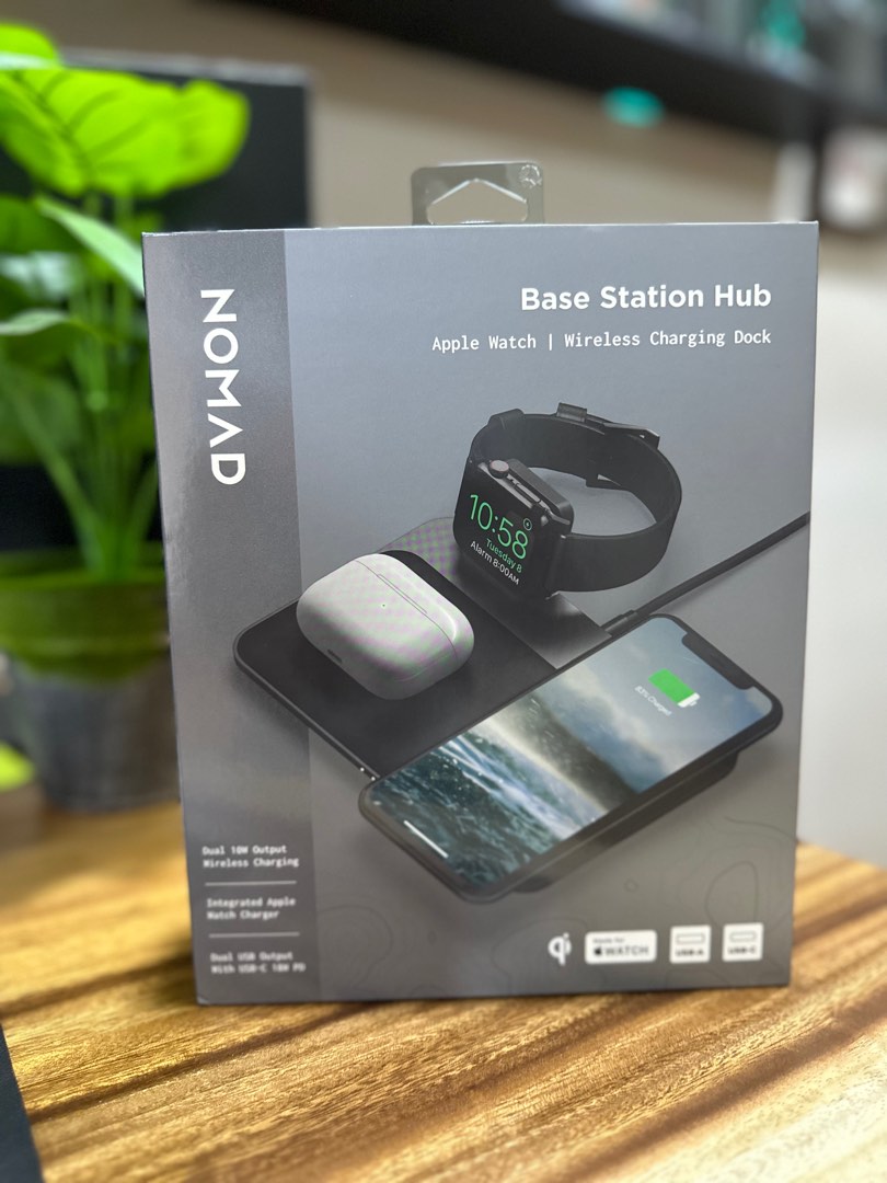 nomad base station wireless charging hub apple watch edition