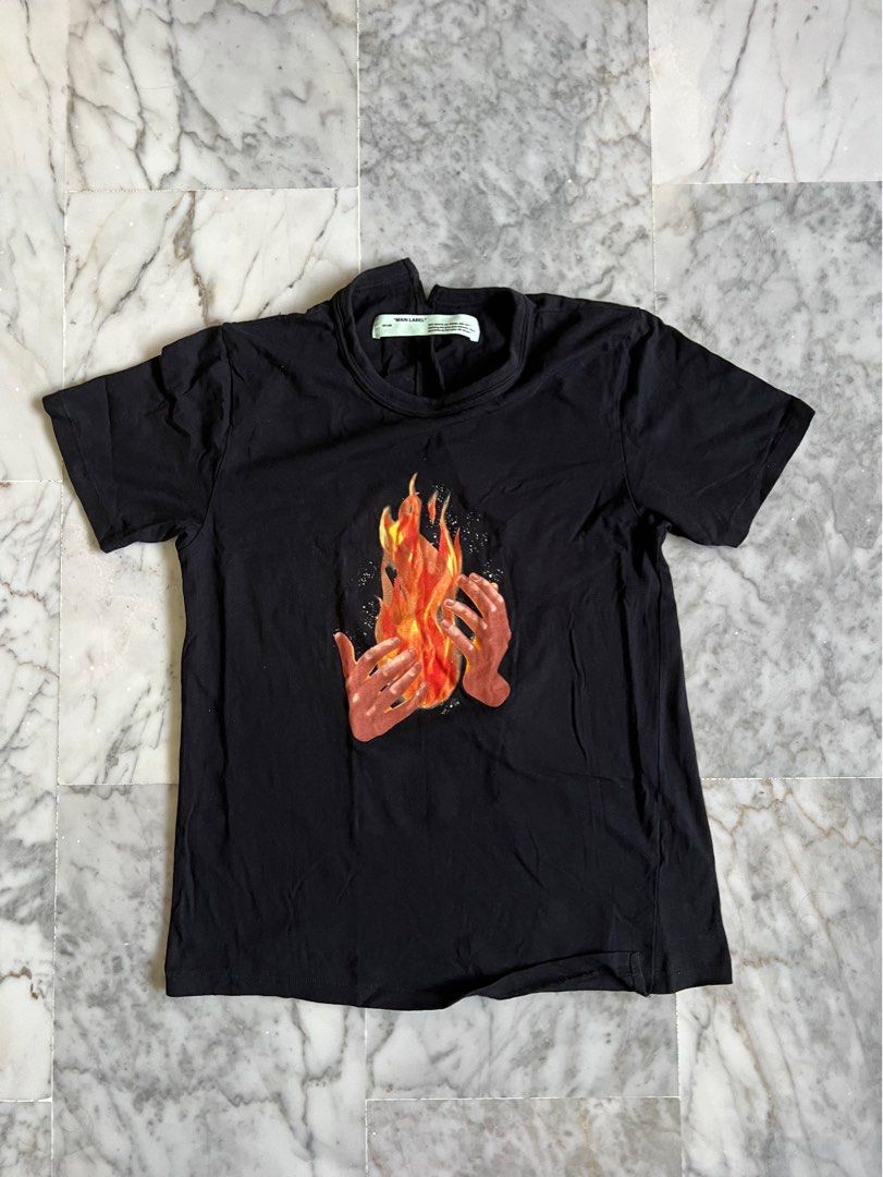 Off white flame tee online