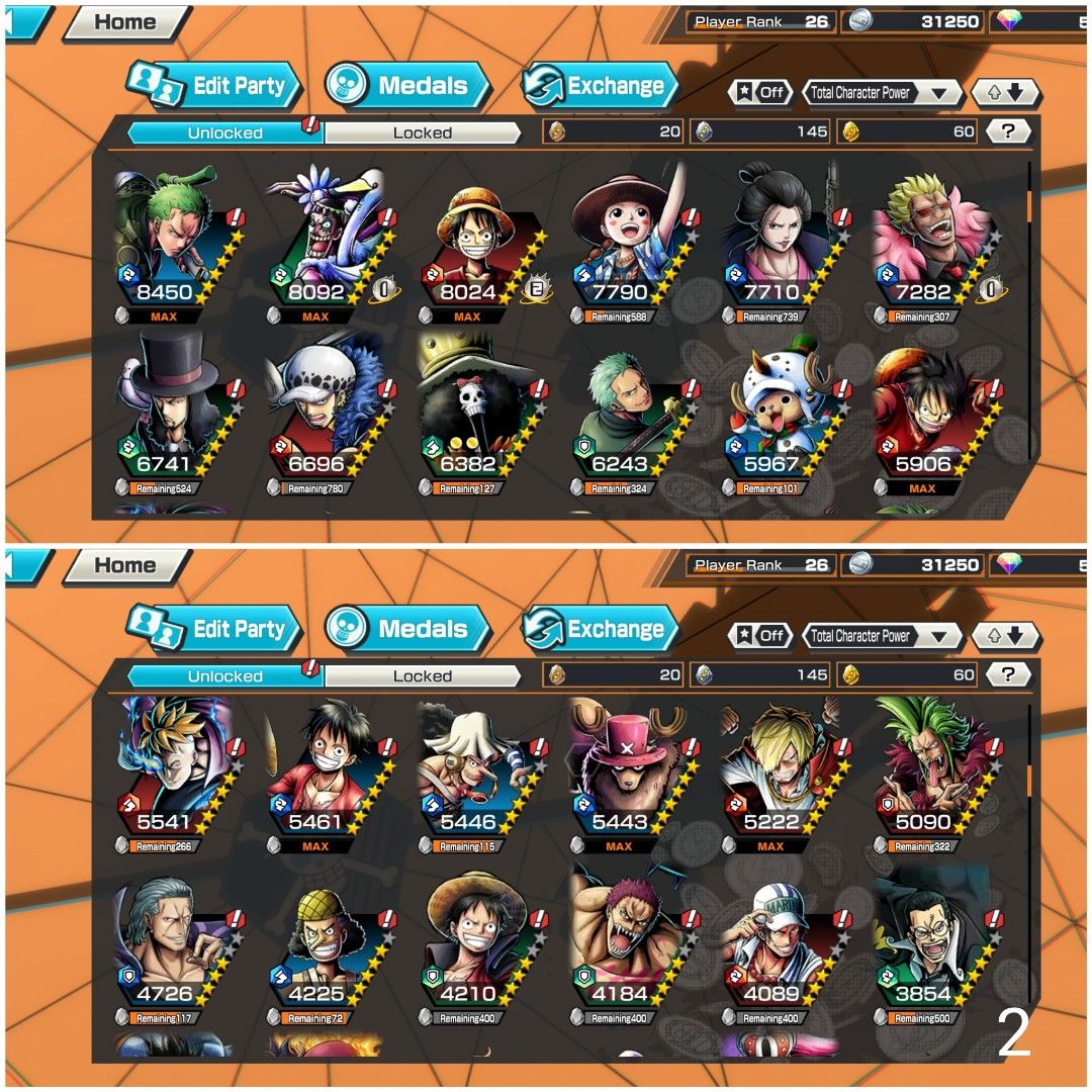 One Piece Bounty Rush Account Roger Extreme Legendary, Video Gaming