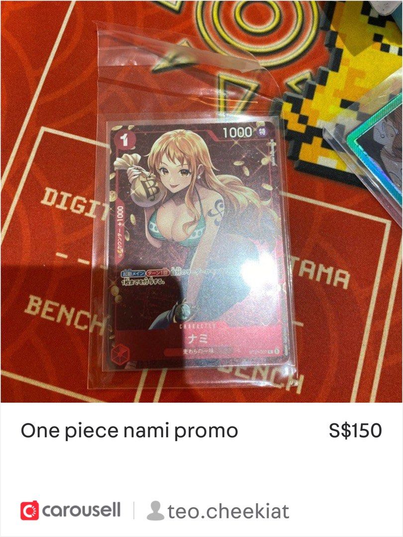 One piece Nami promo full art, Hobbies & Toys, Toys & Games on Carousell