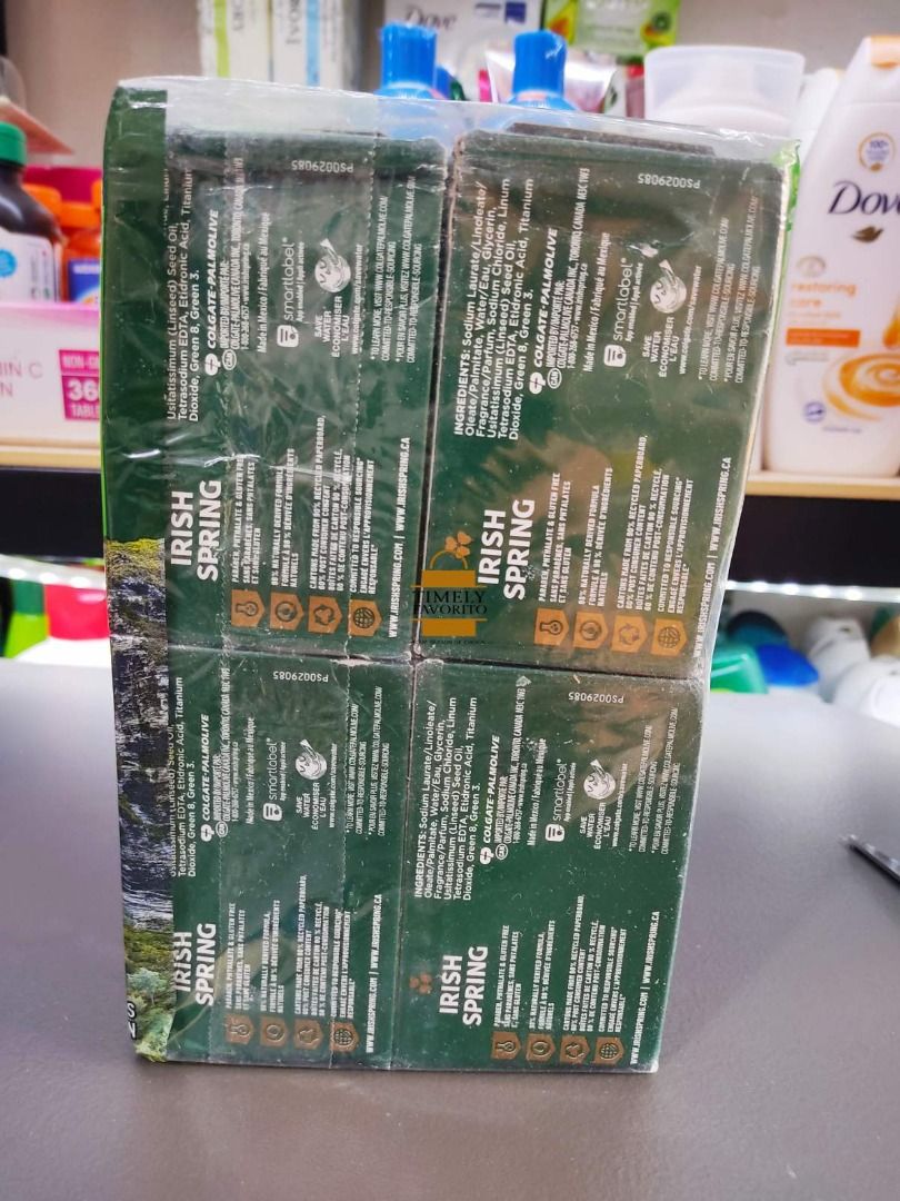 ❌sold out❌ ORIGINAL Irish Spring soap 20 bars (Category: Bath) located in Pasay City. Submitted by timelyfavorito1 (Listing ID 1203647318, Image 3). Description: Get that crisp, classic scent you love with Irish Spring Original Deodorant Bar Soap. Irish Spring Original bar soap delivers the gentle and caring formula you love, with a fresh, clean, and invigorating scent to leave you refreshed. Irish Spring Original Deodorant Bar Soap provides 12-h
