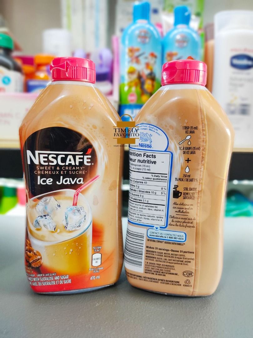 Nescafe Ice Java Coffee Syrup 470ml - Pack of 2 - Imported from Canada 