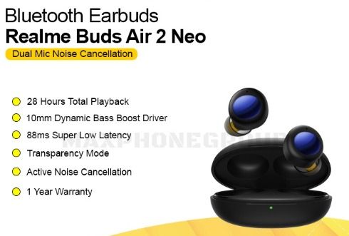 realme Buds Air 3 Neo with IPX5 Water Resistance, Super-Low 88ms