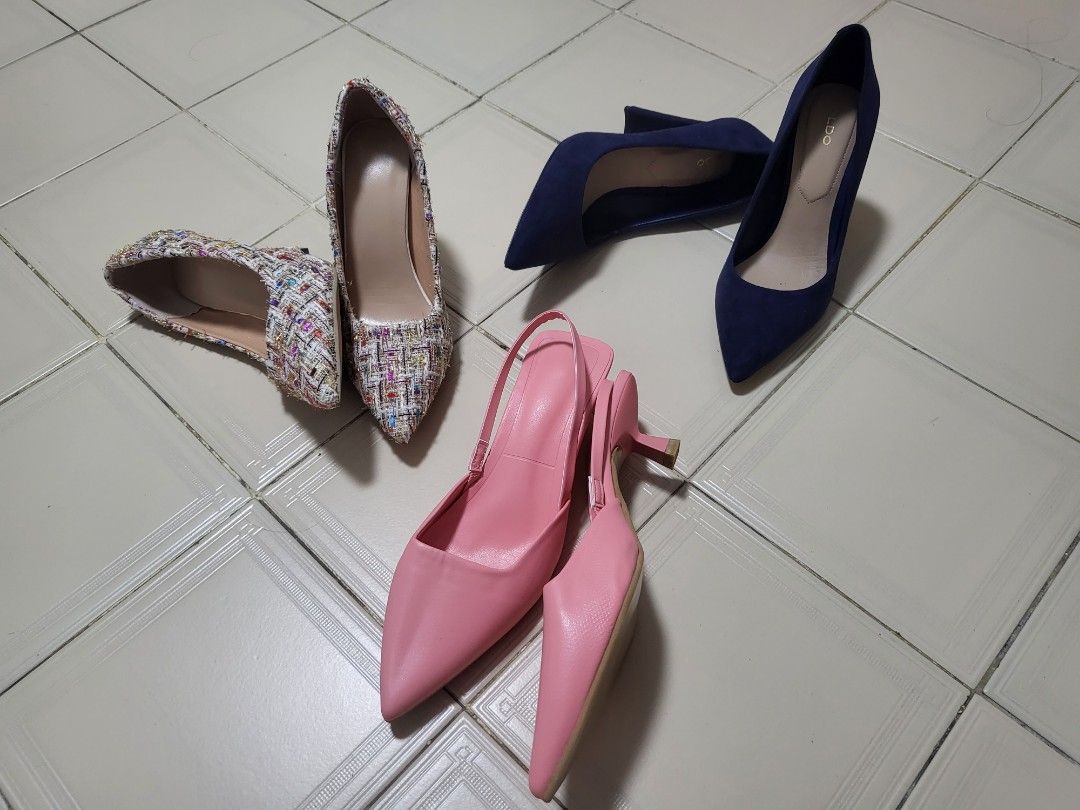 Pink Tweed Pumps 38