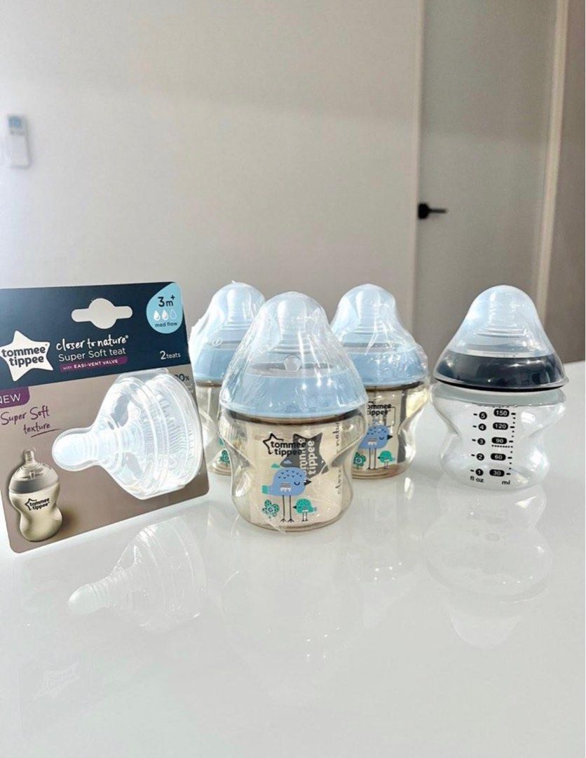 PPSU Tommee Tippee Bottles 150ml & 3m+ Super Soft teat, Babies & Kids