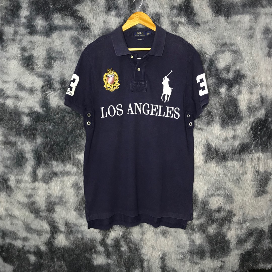 Ralph Lauren Los Angeles Polo Shirt | Navy Blue, Men's Fashion, Tops ...