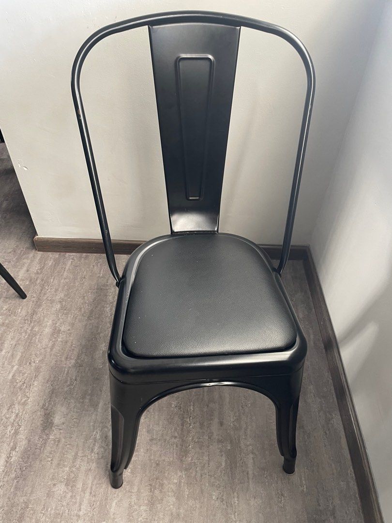 Retro Metal Chair (Black), Furniture & Home Living, Furniture, Chairs
