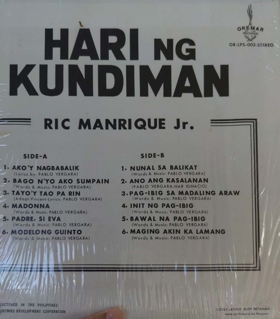Ric Manrique Jr (Hari ng Kundiman), Hobbies & Toys, Music & Media
