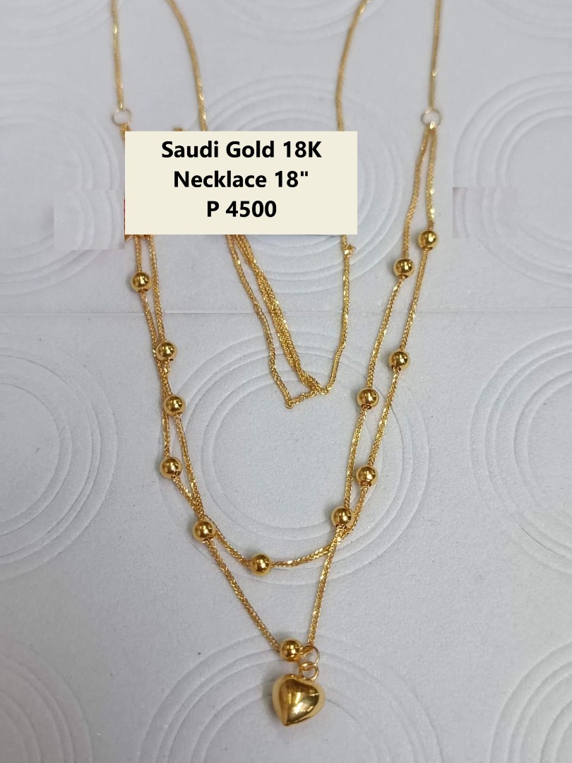 Saudi Gold 18K Necklace 18 Women s Fashion Jewelry Organizers