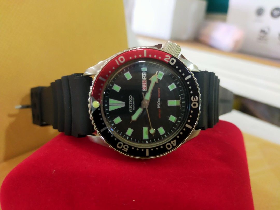 Seiko diver pepsi cola diver 6309automatic Men s Fashion Watches