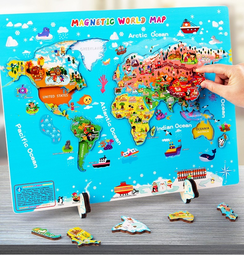 [SG Seller] World Map Geographic and Fun Facts for Children