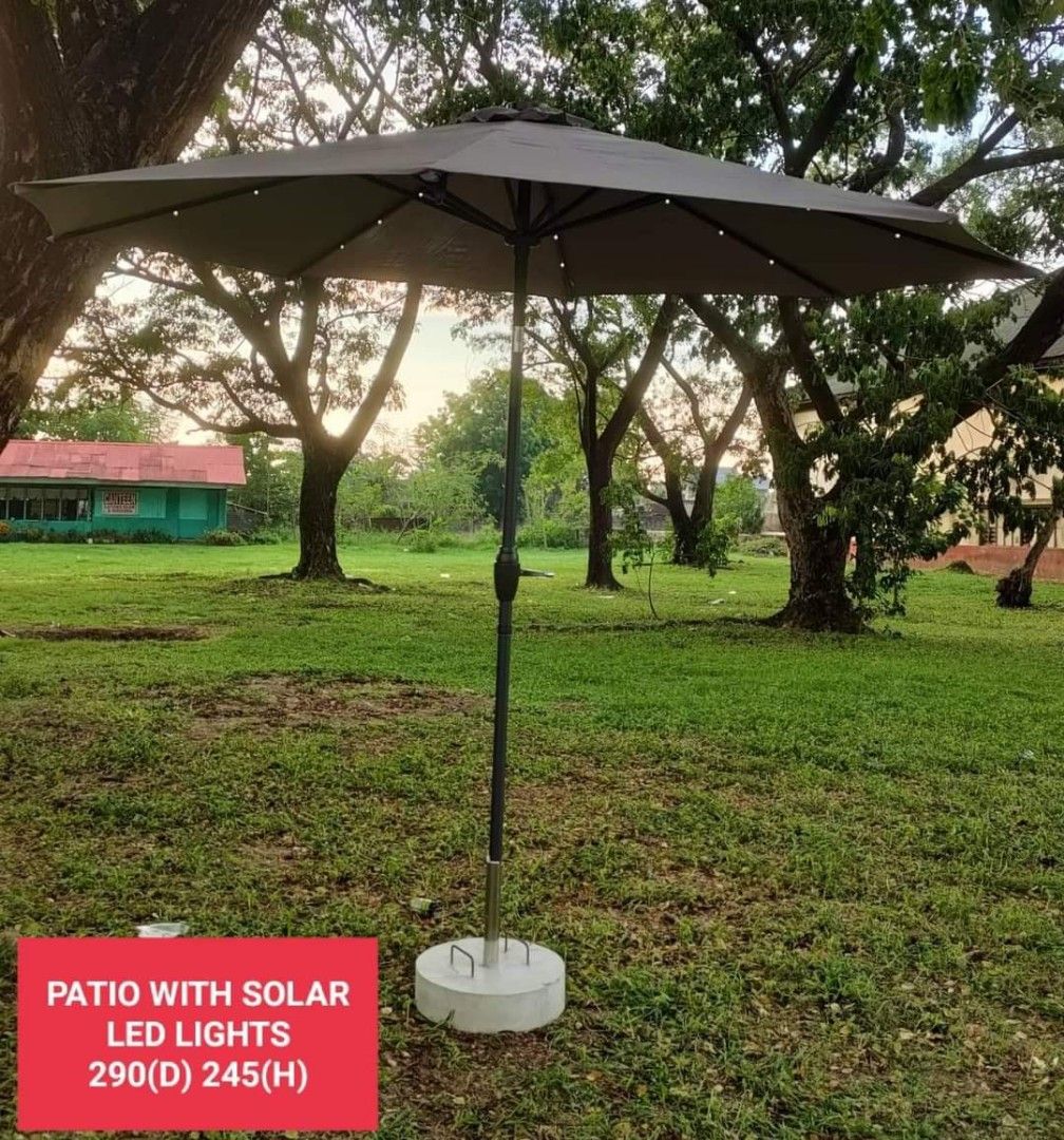 Solar Lights Umbrella, Furniture & Home Living, Outdoor Furniture on