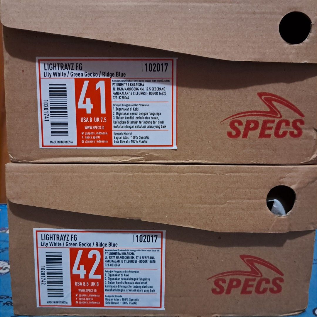 Specs Sepatu Sepak Bola Lightrayz Fg Lily White Green Gecko ...