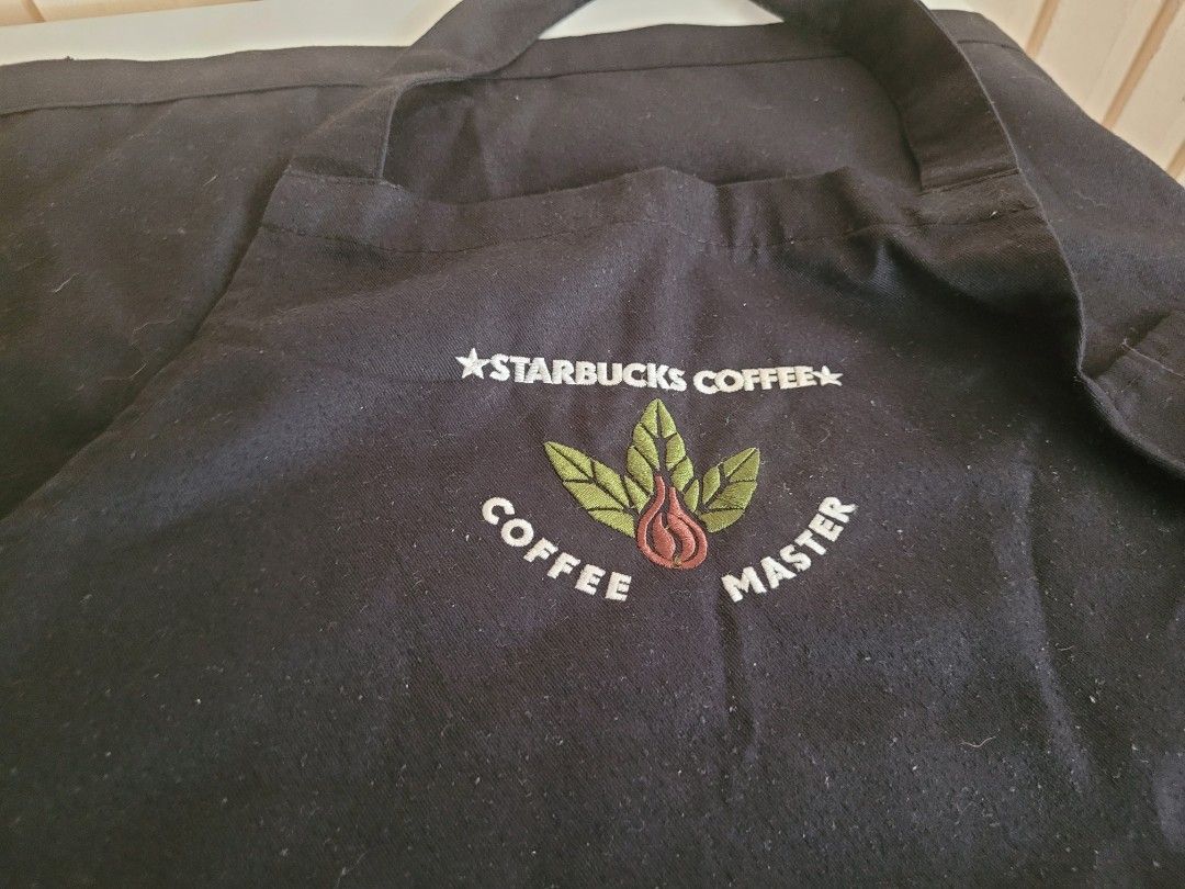 Starbucks apron coffee master embroidered design, Men's Fashion, Coats