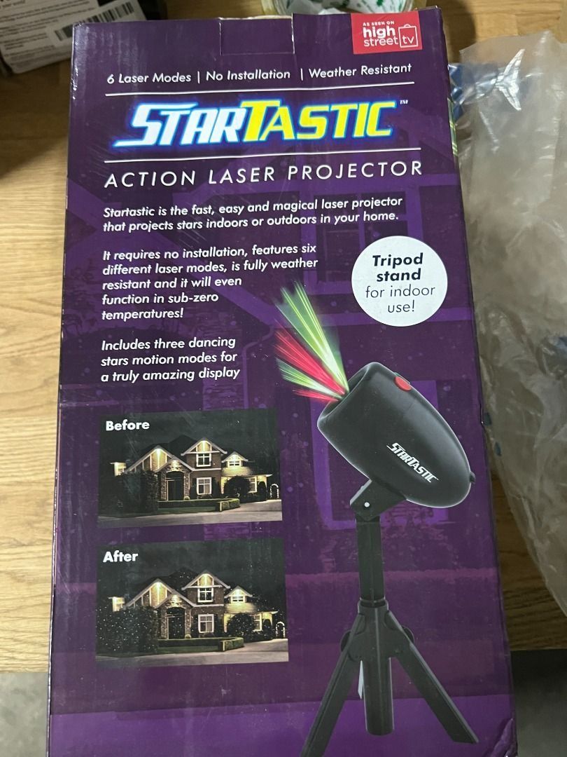 StarTastic Holiday Light Show Action Laser Light Projector As Seen On
