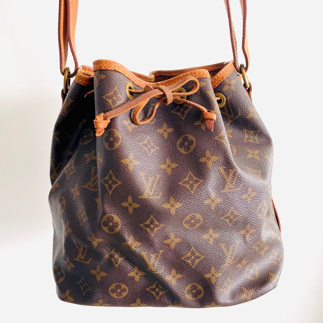 Authentic Louis Vuitton Petit Noe Monogram Shoulder Bag, Luxury, Bags &  Wallets on Carousell