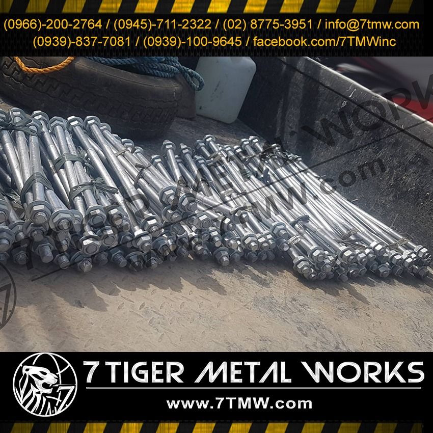 Stud Anchor Bolt Coated With Galvanized Iron Diameter 20mm High Tensile