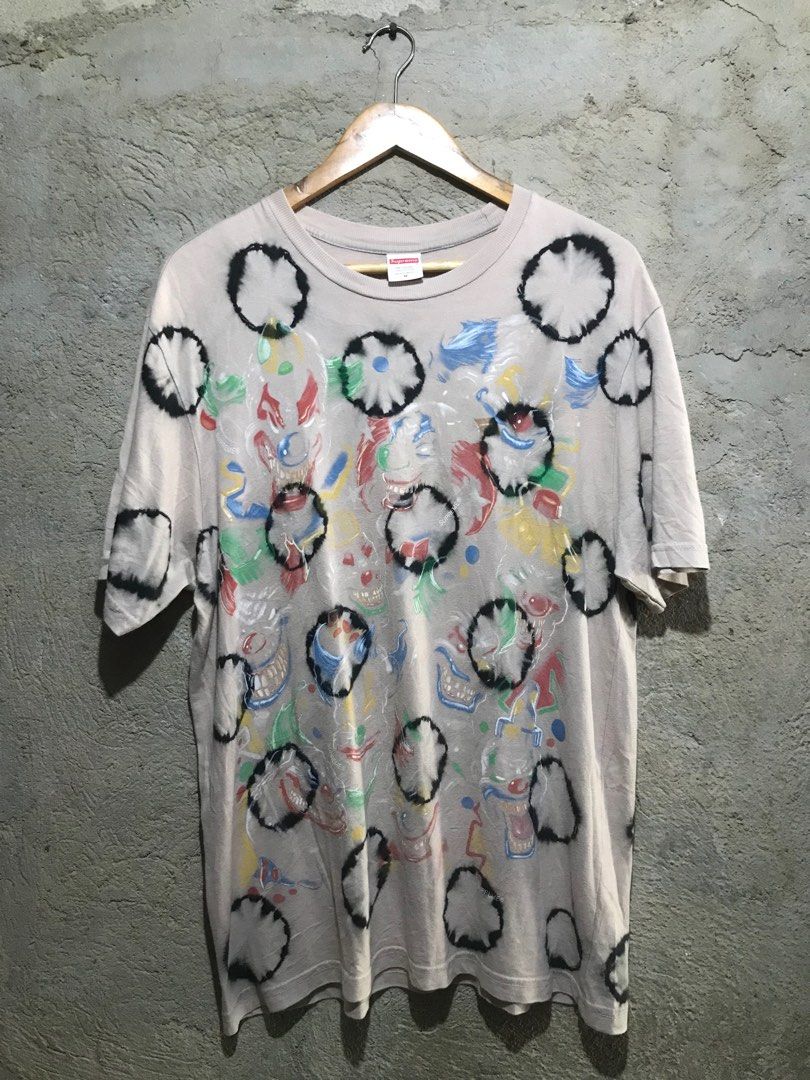 SUPREME x LIQUID BLUE FW19 CLOWN TEES BLEACHED BLACK Men s
