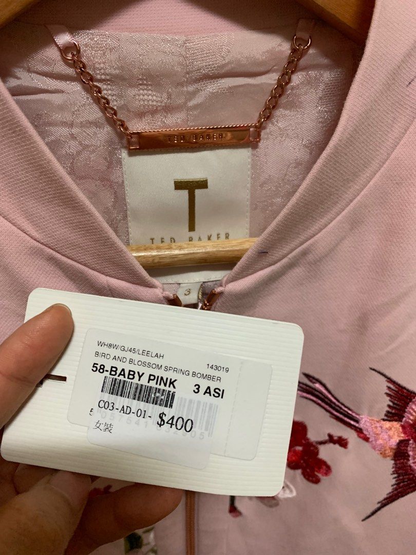 Ted baker bomber jacket embroidered bird blossom Women s