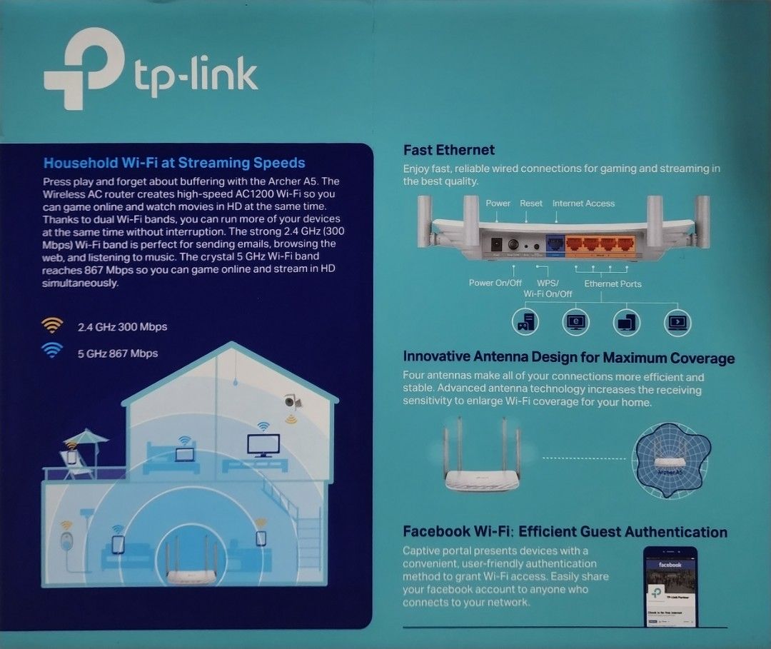 TP Link Archer A5, Computers & Tech, Parts & Accessories, Networking on ...