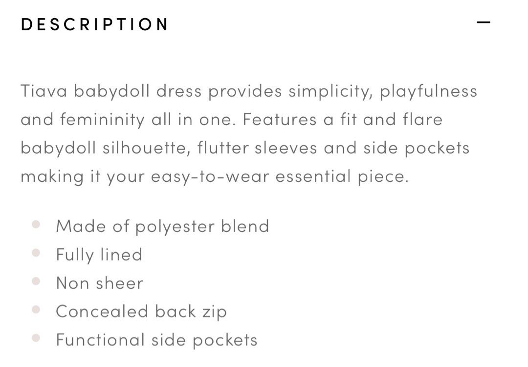 *TPZ* TIAVA BABYDOLL DRESS IN BLACK, Women's Fashion, Dresses & Sets