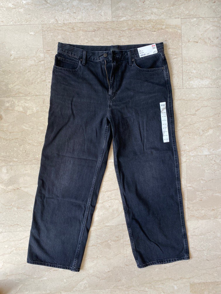 Uniqlo Baggy Jeans, Men's Fashion, Bottoms, Jeans on Carousell
