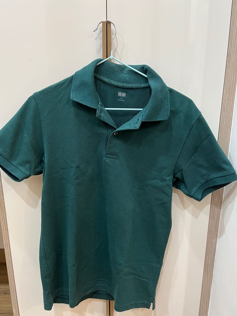 Uniqlo Plain Green Polo Shirt, Men's Fashion, Tops & Sets, Tshirts ...