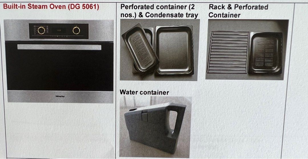 Used Miele Steam Oven built in, TV & Home Appliances, Kitchen