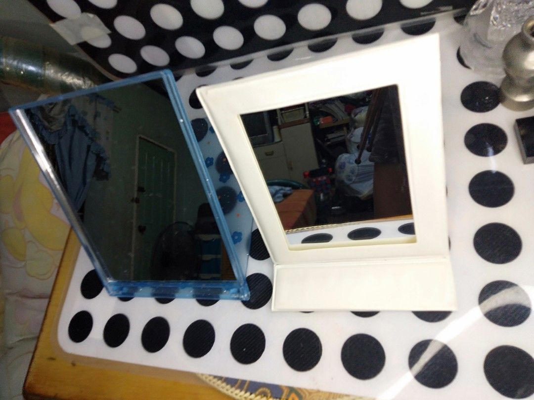 Vanity Mirrors Bundle Of 2 From Japan (Category: Mirrors) located in Pasig City. Submitted by Unikko75 (Listing ID 1203740774, Image 2). Description: Vanity Mirrors Bundle Of 2 From Japan Sizes : 6 X 4.9 Inches 5 X 4.25 Inches Price : 350. No Box.