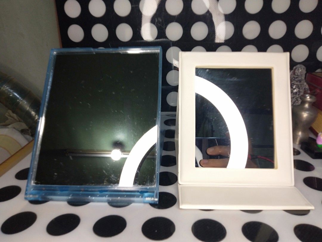 Vanity Mirrors Bundle Of 2 From Japan (Category: Mirrors) located in Pasig City. Submitted by Unikko75 (Listing ID 1203740774, Image 1). Description: Vanity Mirrors Bundle Of 2 From Japan Sizes : 6 X 4.9 Inches 5 X 4.25 Inches Price : 350. No Box.