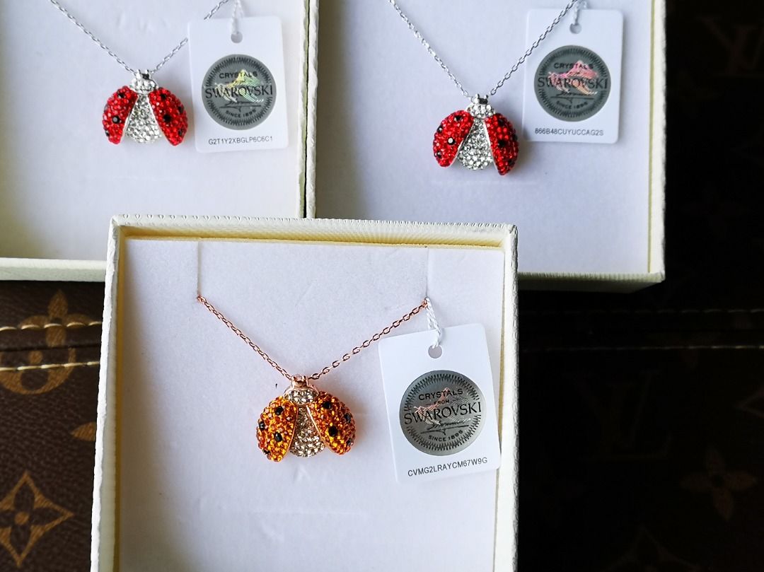 Ladybug swarovski store necklace