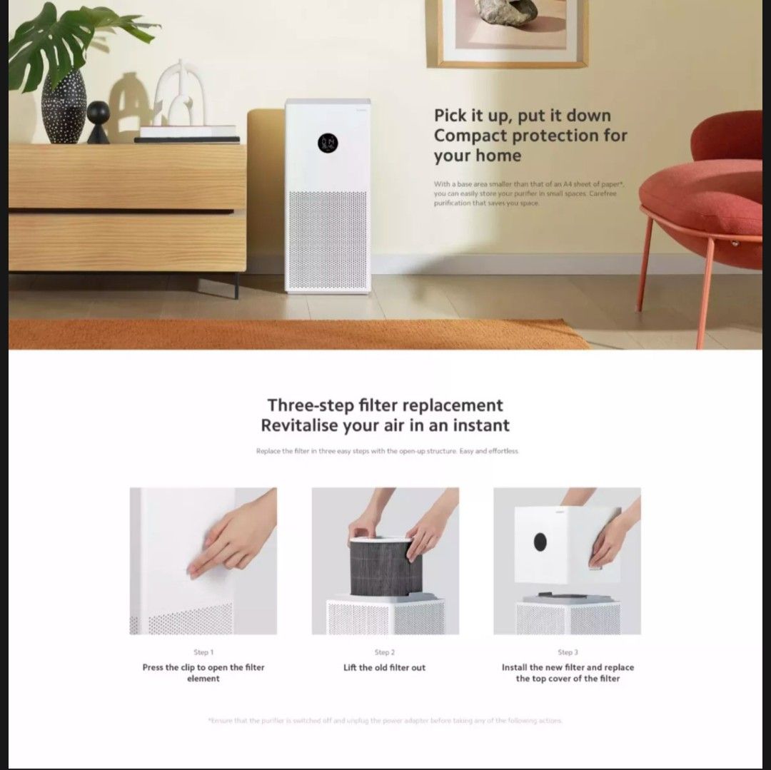 Xiaomi Air Purifier 4 Lite (Singapore Local Ver), TV & Home Appliances