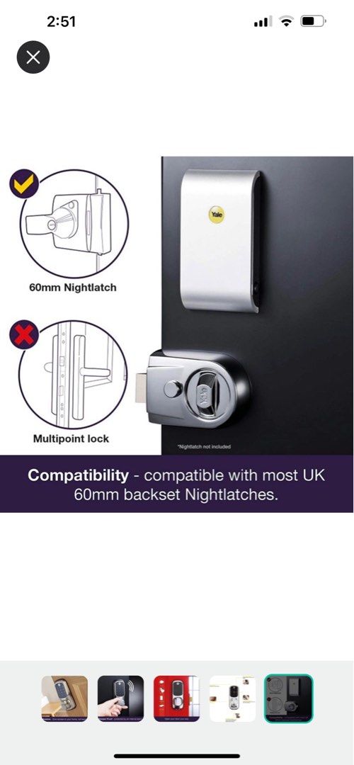 Yale Smart Living YD01CONNOMODCH Keyless Connected Ready Smart Door