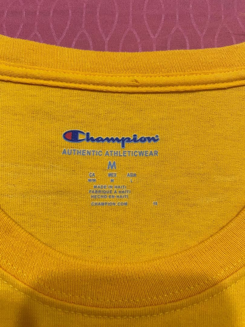 Yellow champion shirt outfit best sale