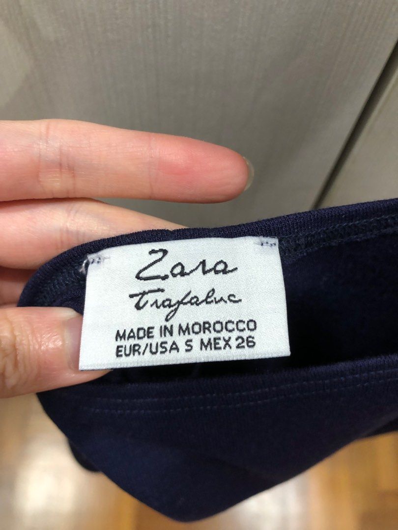 Zara Trafaluc Bodycon Navy Blue Dress, Women's Fashion, Dresses & Sets