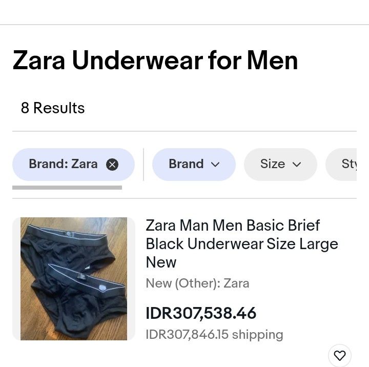 ZARA under wear ,Original made in Portugal, size M Rp.175.000 per pcs,  Fesyen Pria, Pakaian , Lainnya di Carousell