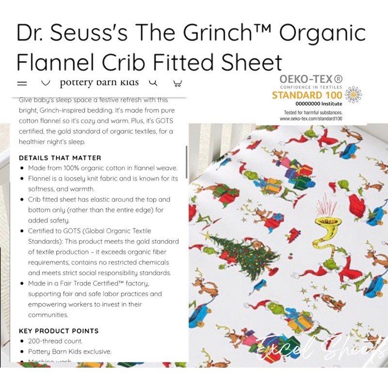 Pottery barn flannel crib sheet clearance