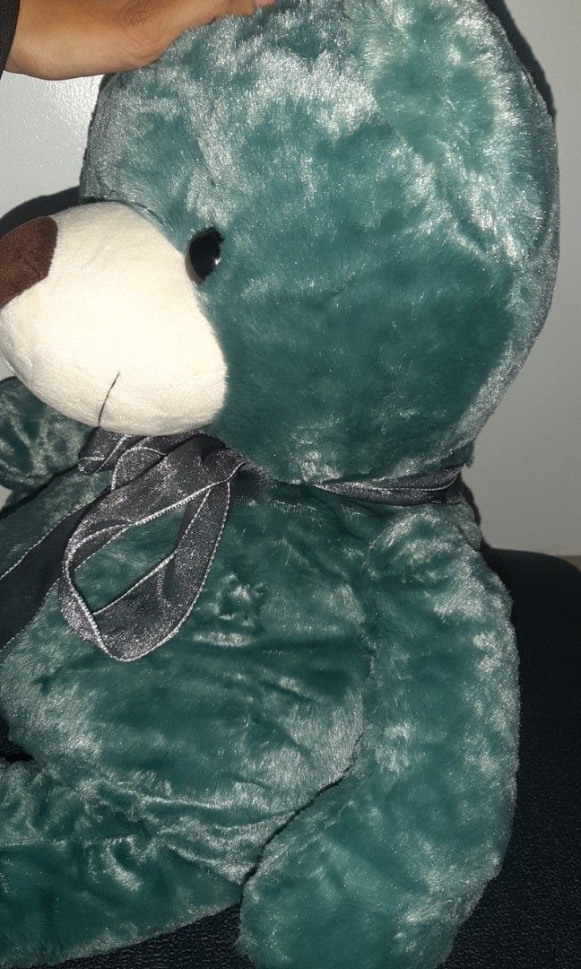 27 inch Blue Green Teddy Bear, Hobbies & Toys, Toys & Games on Carousell
