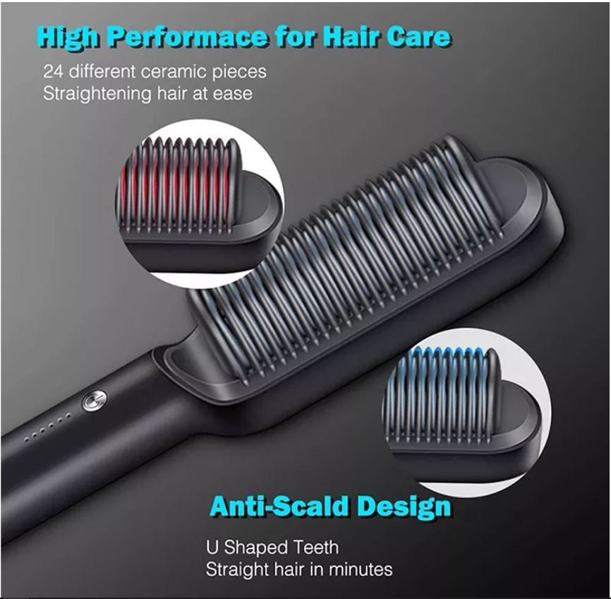2 IN 1Hair Straightener Comb And Curler Hair Brush, Beauty & Personal Care,  Hair on Carousell