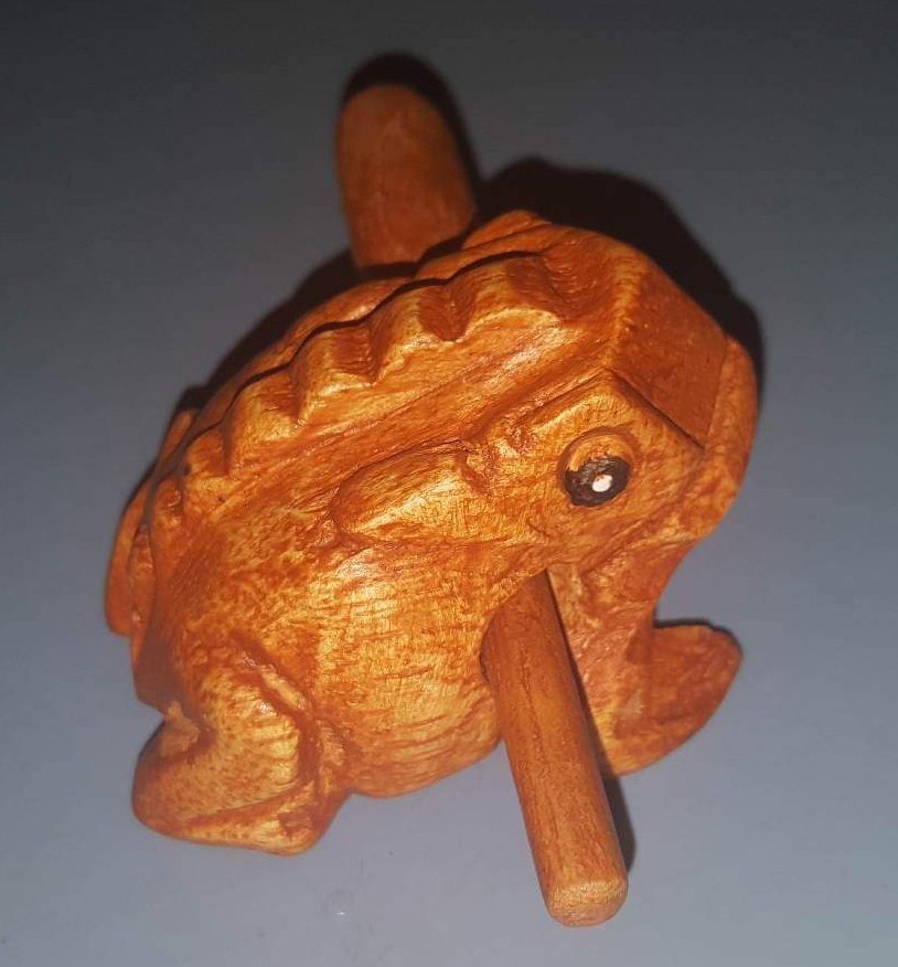 2" Wood Frog Guiro Rasp Musical Instrument Tone Block, Hobbies & Toys