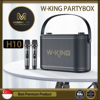 🔥3months installment🔥hongkong brand new(Wking)family partybox H10(100W) with 2pc UHF wireless microphone speaker build in 22500mAH battery with local shop warranty free same day delivery