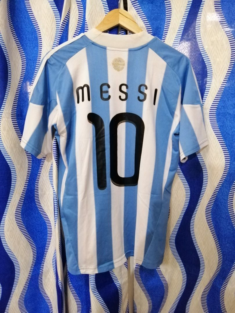 Adidas Argentina World Cup Football Soccer Jersey Messi, Men's Fashion