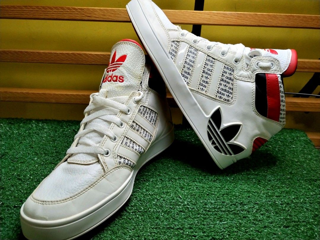 Adidas Hard Court High TRANSMISSION PACK WHITE BLACK RED Authentic LIKE NEW Men s Fashion Footwear Sneakers on Carousell
